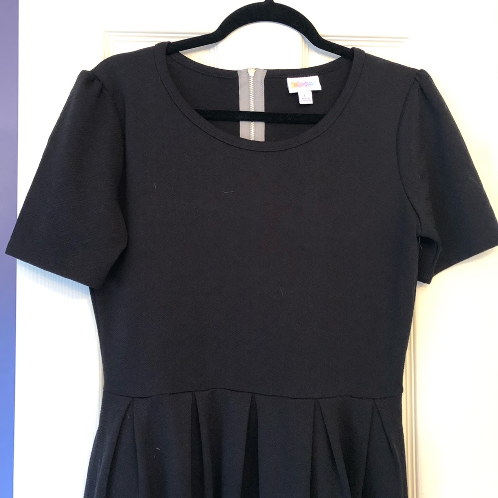 LuLaRoe solid black Amelia Dress